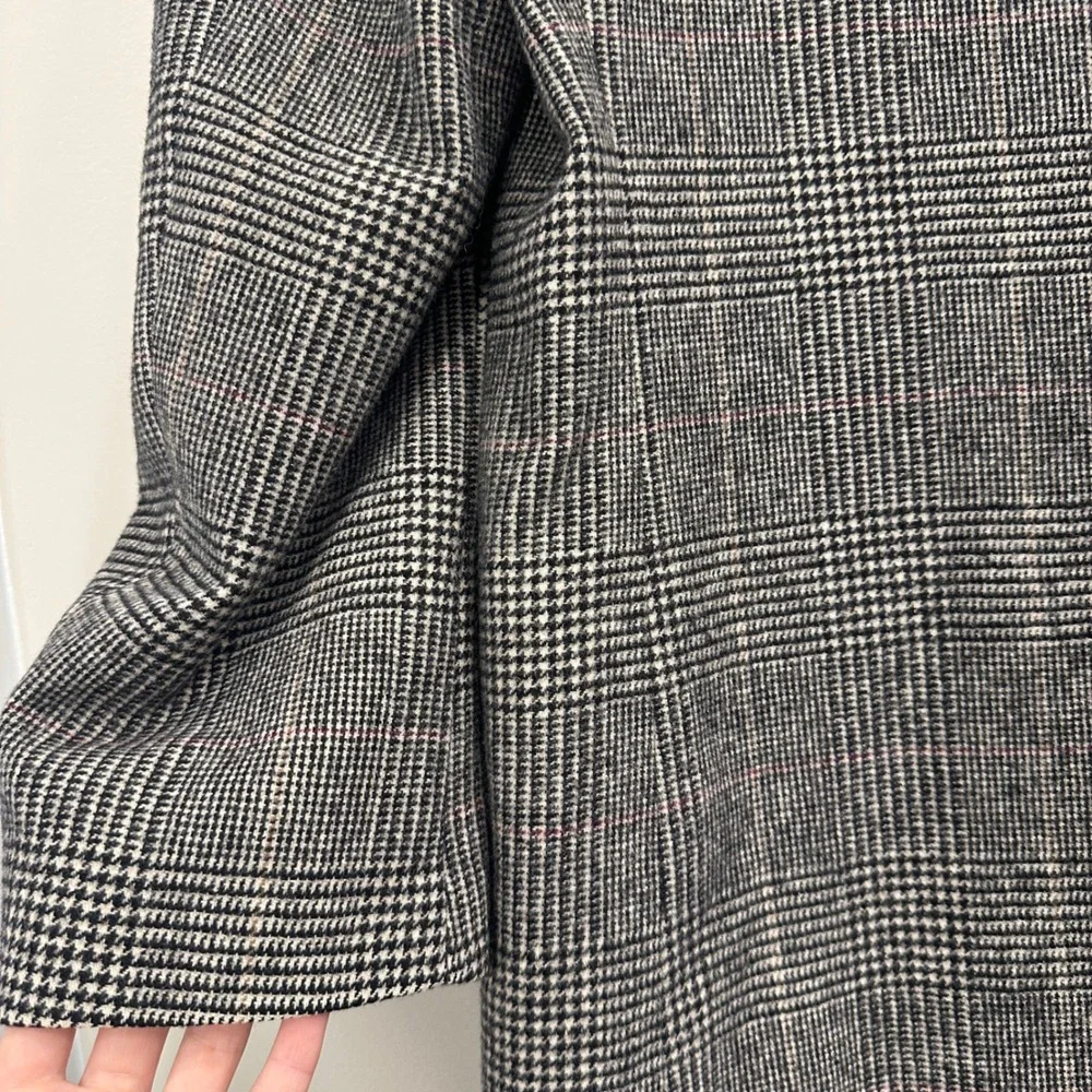 Brooks Brothers Camel Hair Blazer Mens 43L Glen Plaid Sport Coat Vintage Preppy